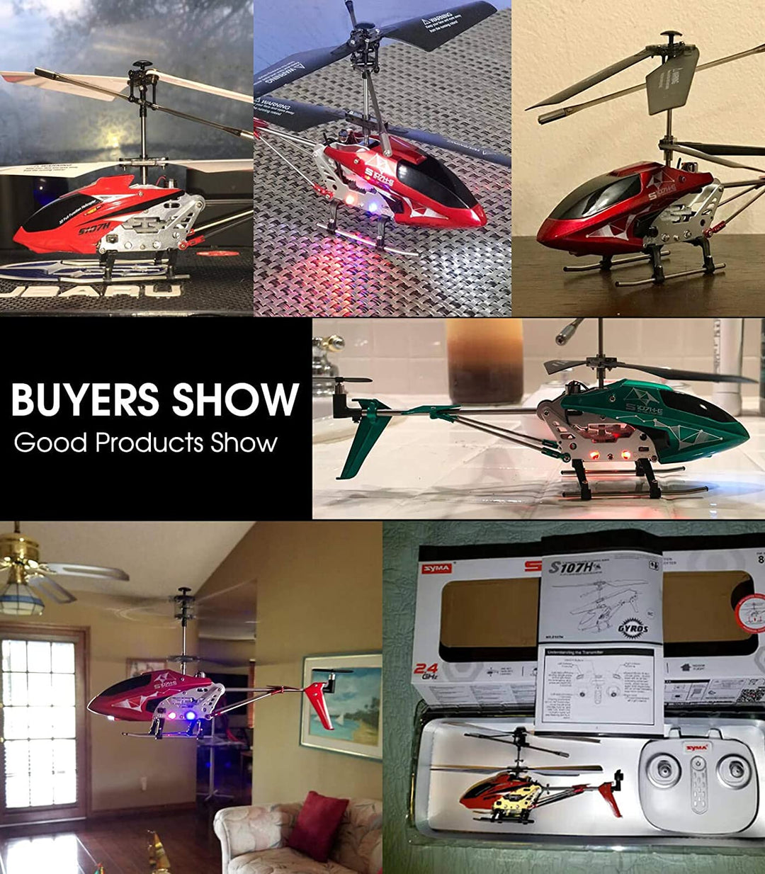 RC Hubschrauber S107H in Grün, mit Höhenhaltetechnologie, LED-Lichtern, kinderfreundlich, ideal für Indoor-Flüge.
