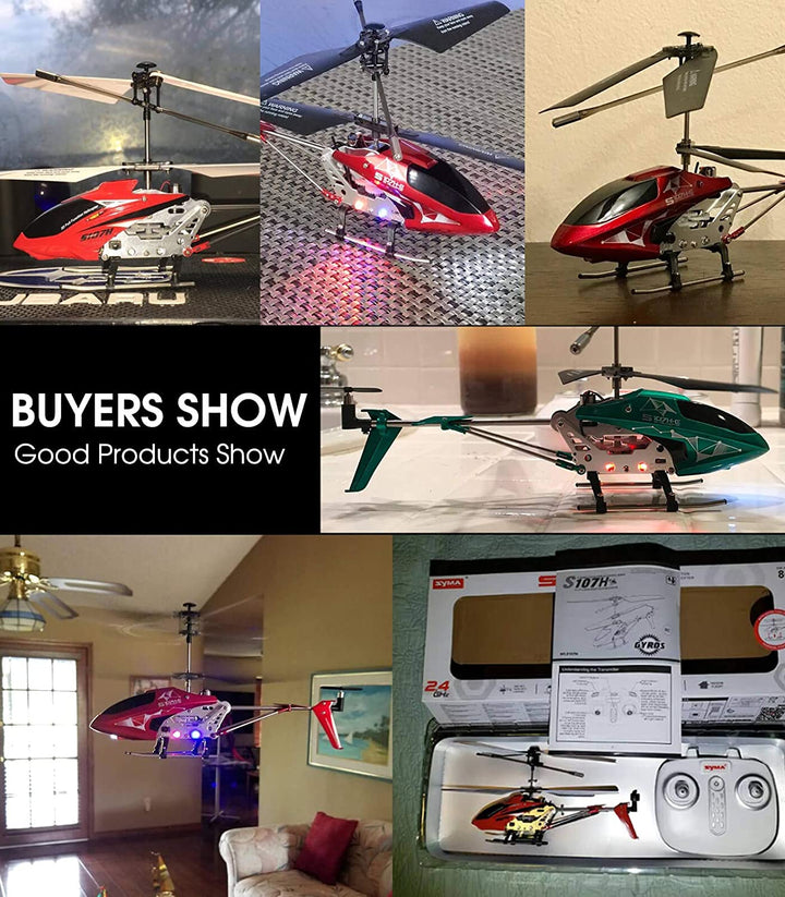 RC Hubschrauber S107H in Grün, mit Höhenhaltetechnologie, LED-Lichtern, kinderfreundlich, ideal für Indoor-Flüge.