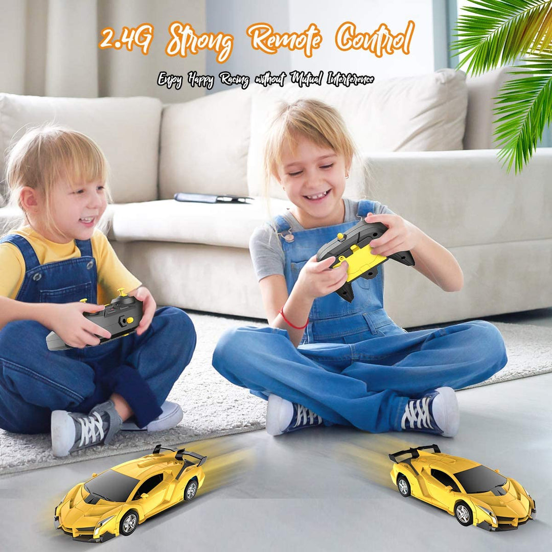 "RC Transformationsauto, Roboter-Spielzeug, 2.4GHz, farbenfrohes Auto, wandelbar in Roboter, ideal für Kinder, interaktiv"