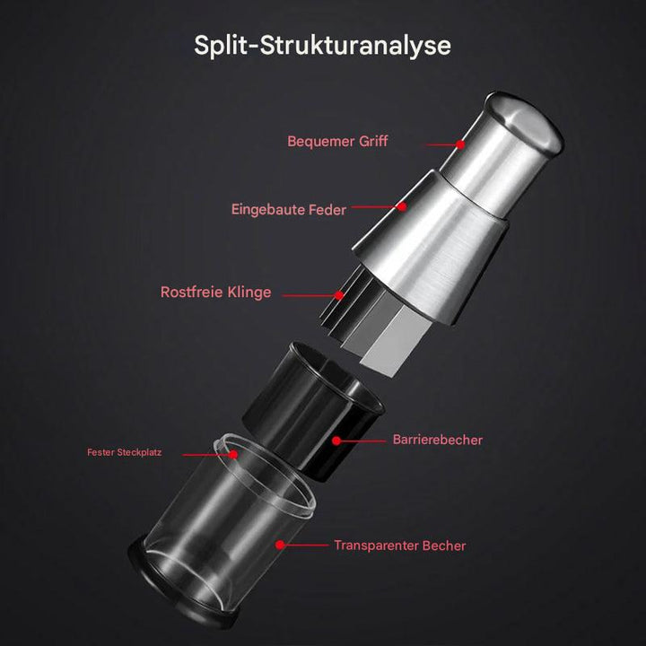 "Robuste Edelstahl-Knoblauchpresse mit ergonomischem Griff, ideal für müheloses und effizientes Zerkleinern in der Küche."