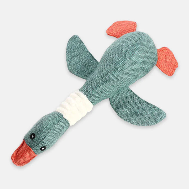 "Robustes langlebiges Hundespielzeug in Blau und Braun, ideal für Kauen und Zerren, hält starker Beanspruchung stand."