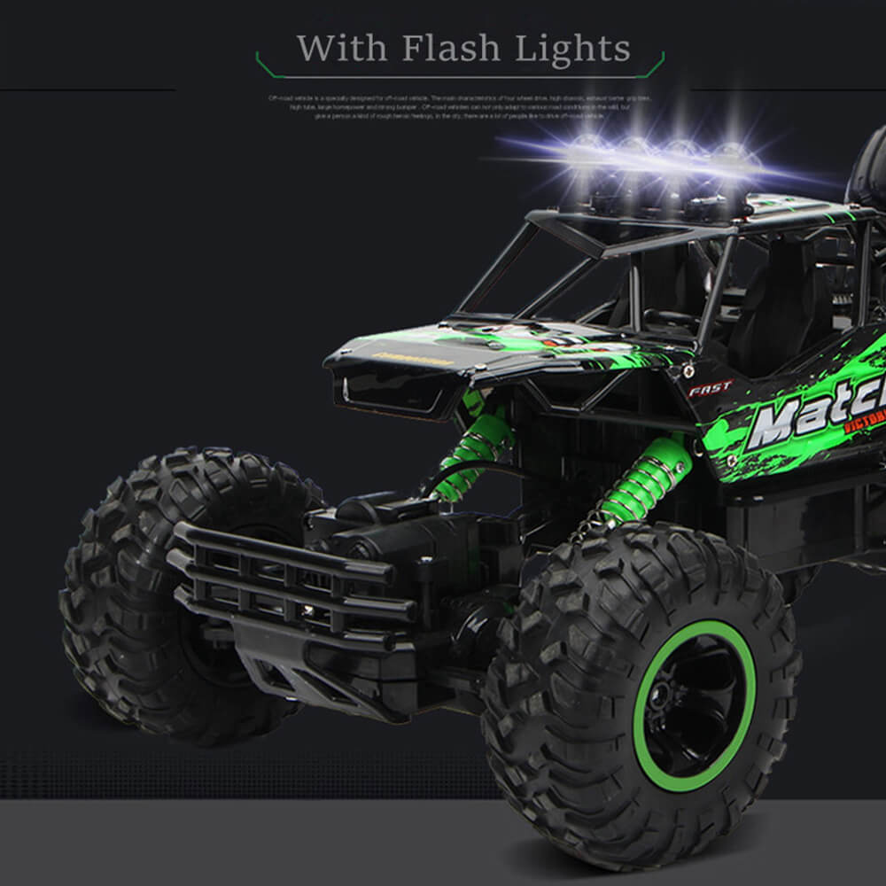 "Robustes RC Auto Monstertruck, 4x4 Offroad Rock Crawler, ferngesteuertes Fahrzeug mit Hi-Q-Gummirädern, 2,4 GHz Technologie"