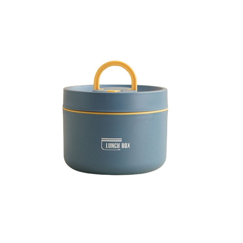 "Runde, mehrschichtige ThermoBox Lunchbox, stapelbar, mit Deckel in stilvollem Design, ideal für unterwegs"