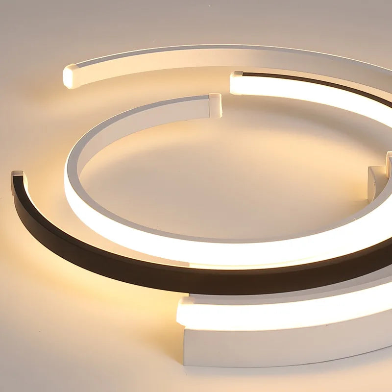 Runde, moderne LED-Deckenleuchte in Weiß, energieeffizient, gleichmäßige Ausleuchtung, 36W-52W Leistung.