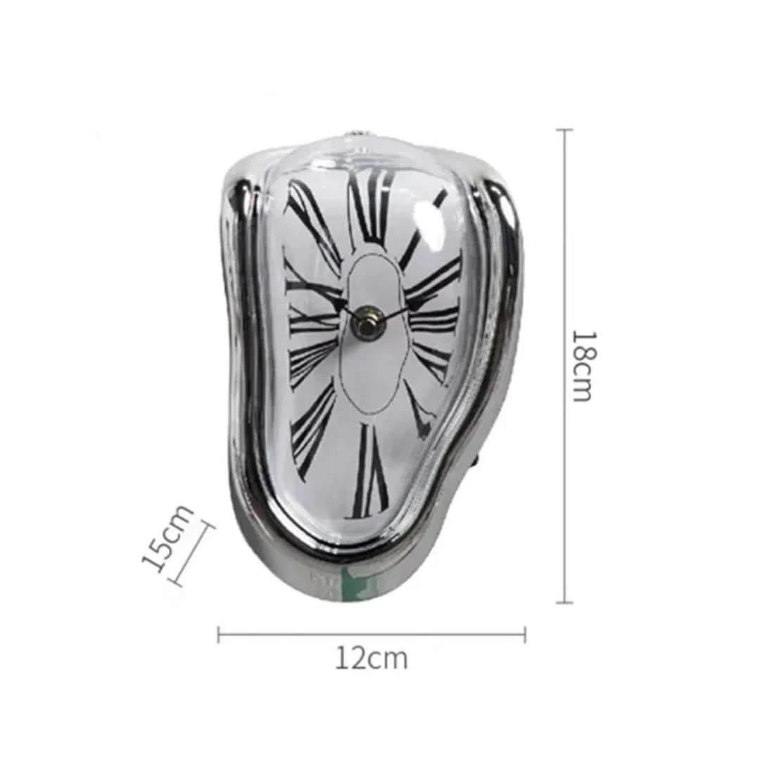 "Salvador Dali schmelzende Uhr mit surrealistischem Design, inspiriert von Dalis Gemälde, für Kunstliebhaber geeignet."