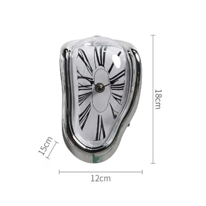 "Salvador Dali schmelzende Uhr mit surrealistischem Design, inspiriert von Dalis Gemälde, für Kunstliebhaber geeignet."
