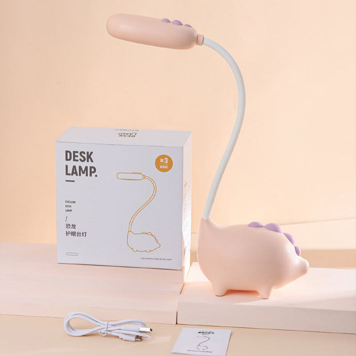 Sandsberg LED-Schreibtischlampe in Dinosaurier-Form, augenfreundlich, wiederaufladbar, ideal für Kinderzimmer.