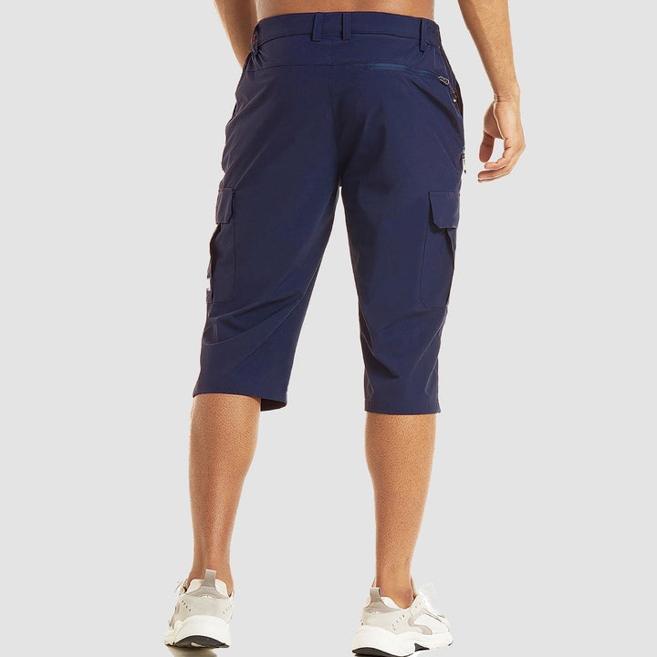 Schnelltrocknende Herren Cargo Shorts, leicht, mit Cargotaschen, elastischem Bund, ideal für Outdoor-Aktivitäten und Reisen.