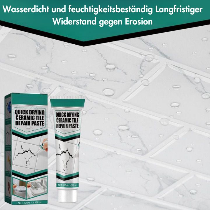 "Schnelltrocknende Keramikfliesen-Reparaturpaste, weiße Paste, Anwendung auf beschädigten Fliesen, DIY-Reparatur"