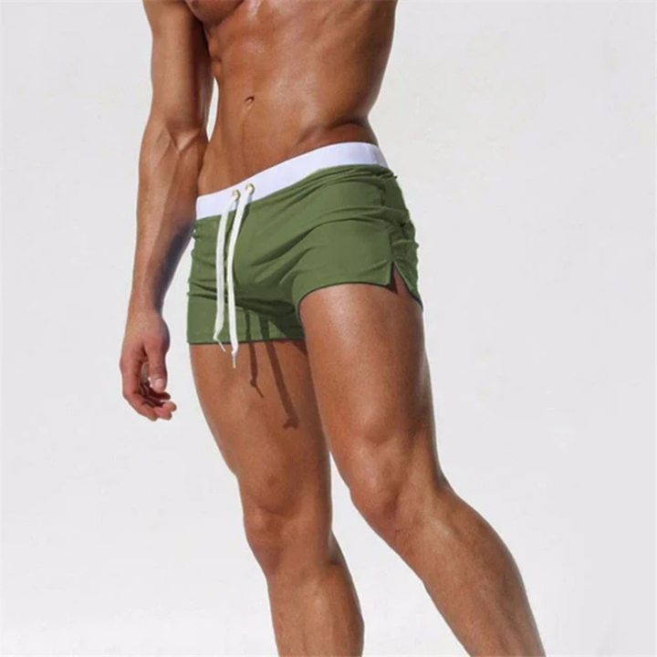 "Schnelltrocknende, leichte Schwimmshorts für Herren mit verstellbarem Kordelzug, ideal für Strand und Pool."