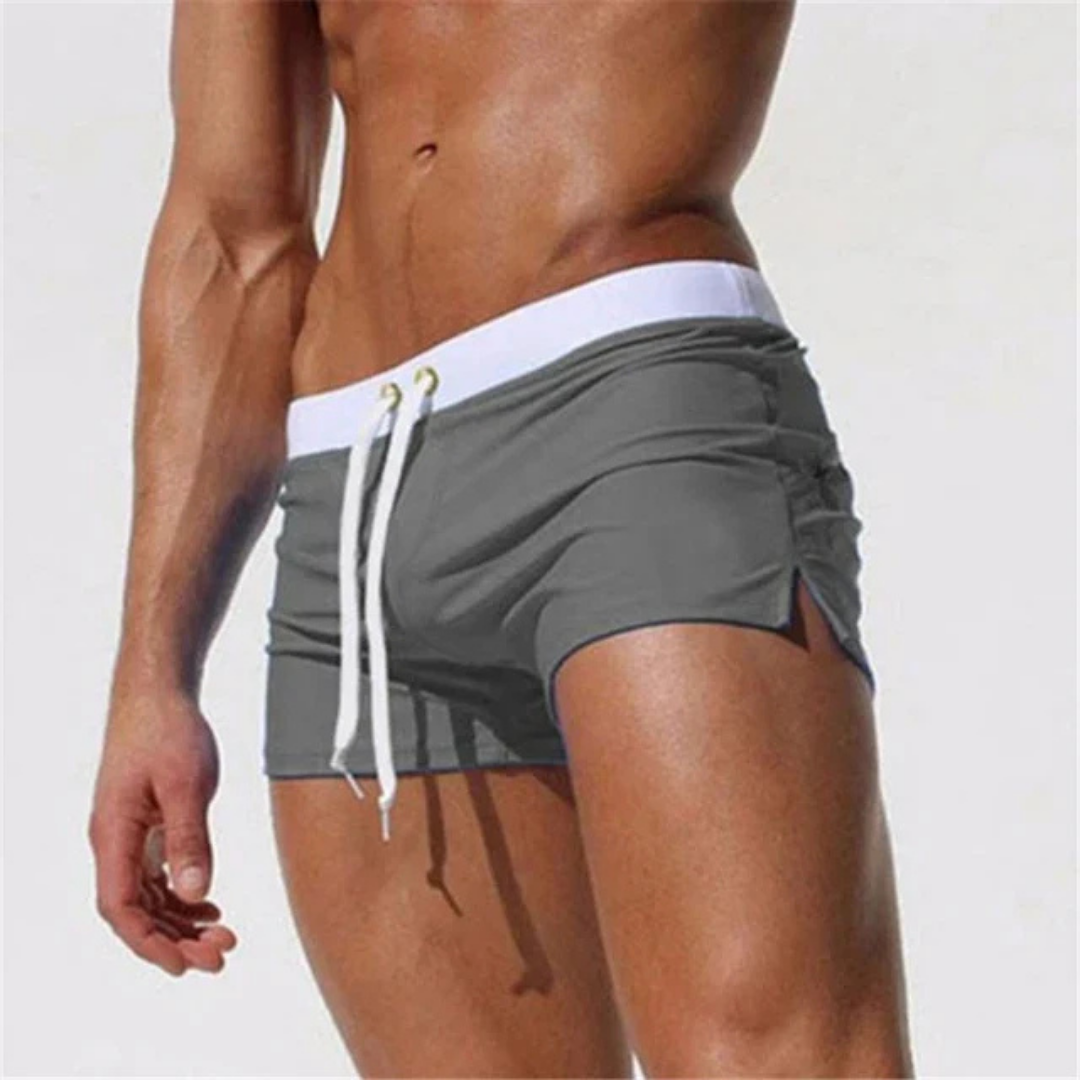 "Schnelltrocknende, leichte Schwimmshorts für Herren mit verstellbarem Kordelzug, ideal für Strand und Pool."