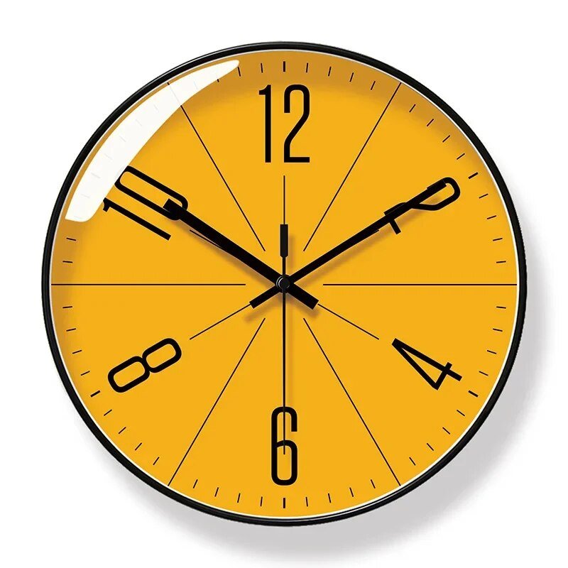 "Schwarze skandinavische Wanduhr, minimalistisch, präzise, für modernes Interieur, klare Ziffern, elegantes Design, 30 cm"