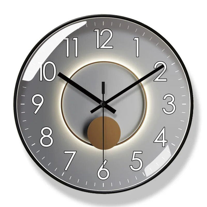 "Schwarze skandinavische Wanduhr, minimalistisch, präzise, für modernes Interieur, klare Ziffern, elegantes Design, 30 cm"