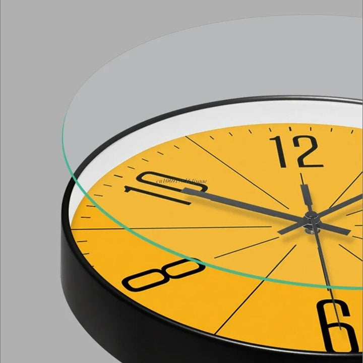 "Schwarze skandinavische Wanduhr, minimalistisch, präzise, für modernes Interieur, klare Ziffern, elegantes Design, 30 cm"