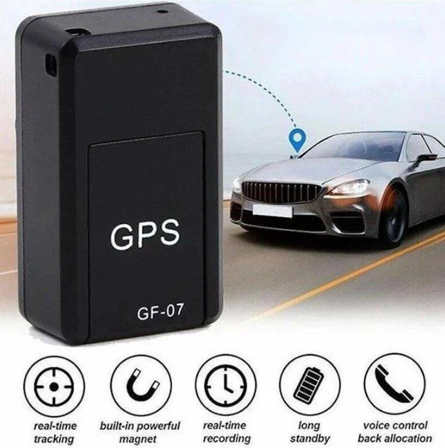 "Schwarzer, kompakter magnetischer GPS-Tracker mit starkem Magnet zur Diebstahlsicherung und weltweiter Fahrzeugortung."