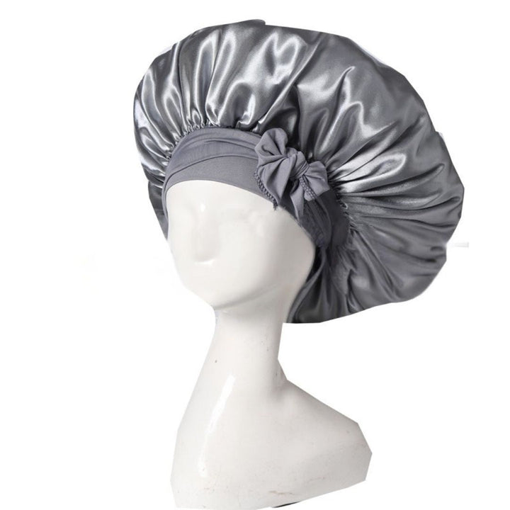 "Seidige Bonnet Schlafhaube für Haarpflege, frizzfreies Aufwachen, luxuriöser Schlafkomfort, stilvolles Design"