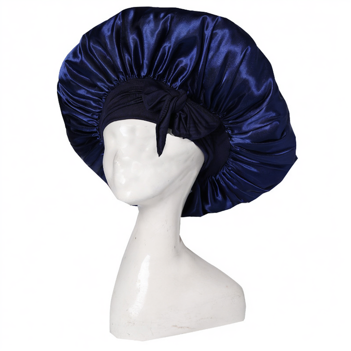 "Seidige Bonnet Schlafhaube für Haarpflege, frizzfreies Aufwachen, luxuriöser Schlafkomfort, stilvolles Design"