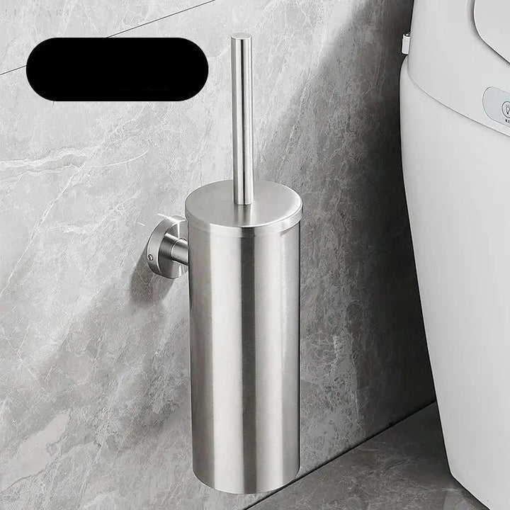Selbstreinigende Toilettenbürste mit Halterung, flexibler Silikonkopf für hygienische Reinigung schwer erreichbarer Stellen i