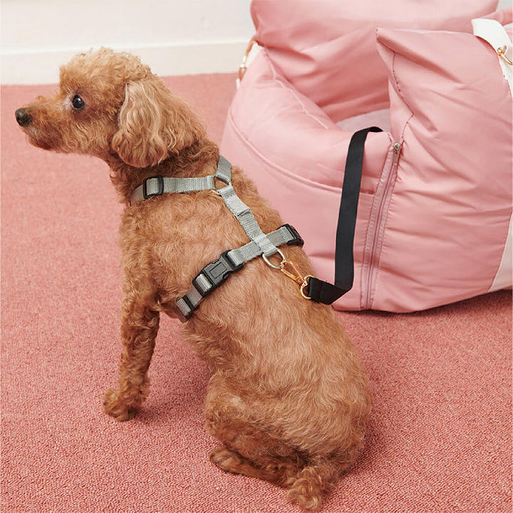 "Sicheres und wasserdichtes Hundeautositzbett mit Schutzkissen und Komfort, ideal für Reisen und leicht zu reinigen."