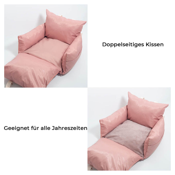 "Sicheres und wasserdichtes Hundeautositzbett mit Schutzkissen und Komfort, ideal für Reisen und leicht zu reinigen."
