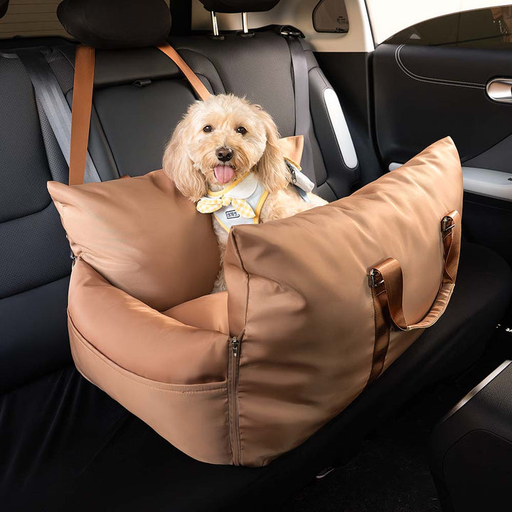 "Sicheres und wasserdichtes Hundeautositzbett mit Schutzkissen und Komfort, ideal für Reisen und leicht zu reinigen."
