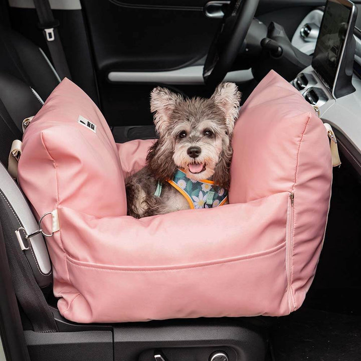 "Sicheres und wasserdichtes Hundeautositzbett mit Schutzkissen und Komfort, ideal für Reisen und leicht zu reinigen."
