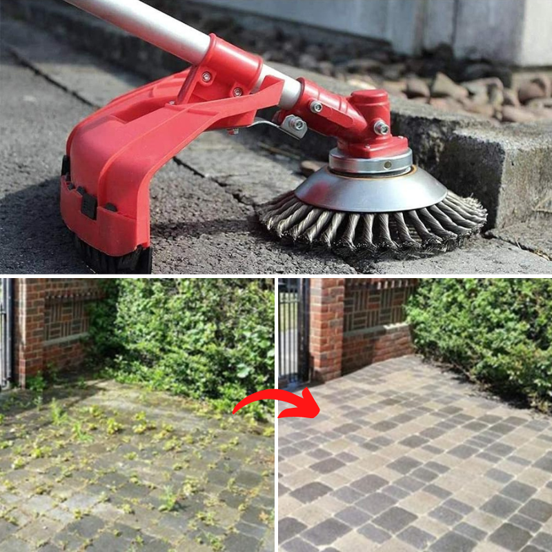 "Silberne unzerbrechliche Trimmerklinge aus Stahl mit 360° gedrehten Drahtklingen für effiziente Gartenpflege."
