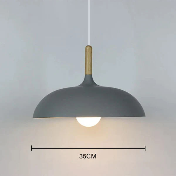 "Skandinavische Deckenleuchte aus Eichenholz, LED, klare Linien, warmes Licht, ideal für modernes Interieur, vielseitig anpas