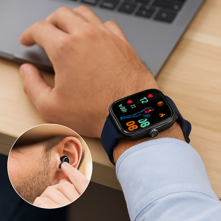 "Smartwatch mit 1,4 Zoll HD-Touchscreen, EKG, Blutdruck, Herzfrequenzmessung, ideal für Gesundheit und Fitness"