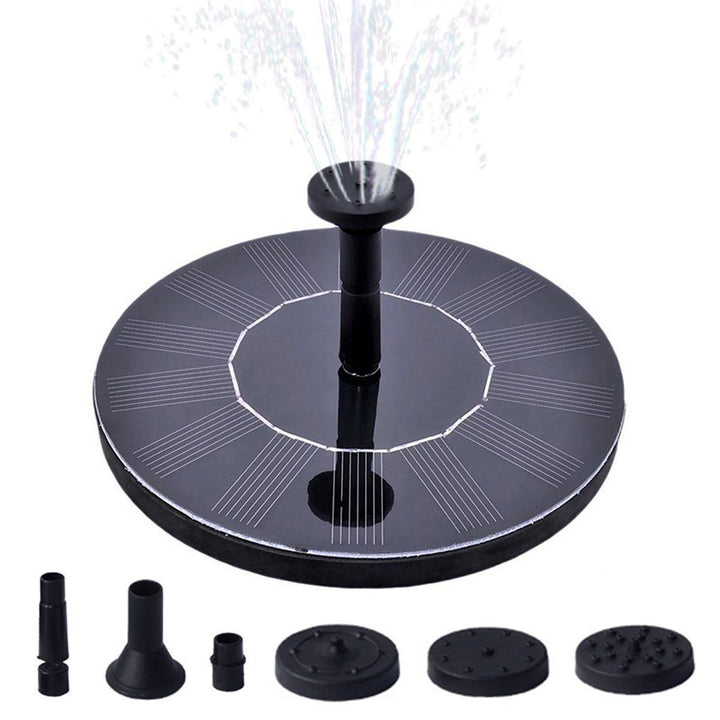 "Solar Springbrunnen Pumpe für Garten, nachhaltiges Design, plätscherndes Wasser, ohne Kabel, effiziente Solarenergie."