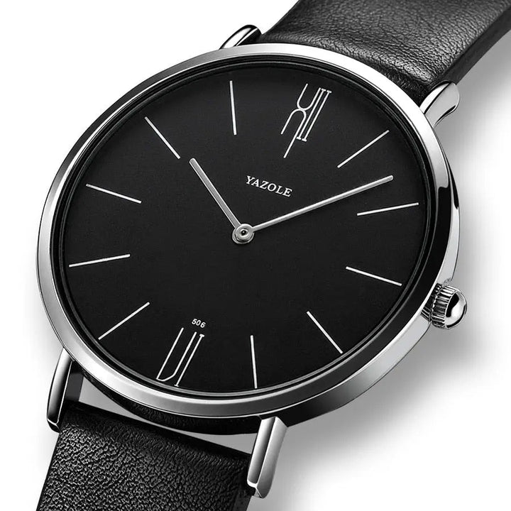 "Stilvolle Herren Armbanduhr mit elegantem Zifferblatt und luxuriösem Lederarmband im zeitlosen Vintage-Design"