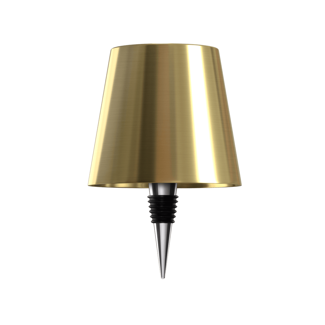 Stilvolle LED-Tischlampe in Flaschenform mit warmem Licht, kabellos, wiederaufladbar, ideal für nachhaltiges Wohndesign.
