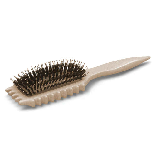 "Stylingbürste für Locken, hellgrün, ideal zur Frizz-Kontrolle und für definierte Strähnen, ergonomisch, Beauty-Produkt."