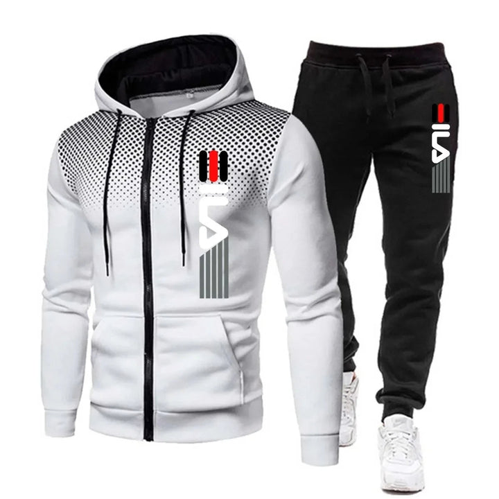 "Stylischer, atmungsaktiver Trainingsanzug mit ergonomischem Design in moderner Silhouette, ideal für Sport und Freizeit."