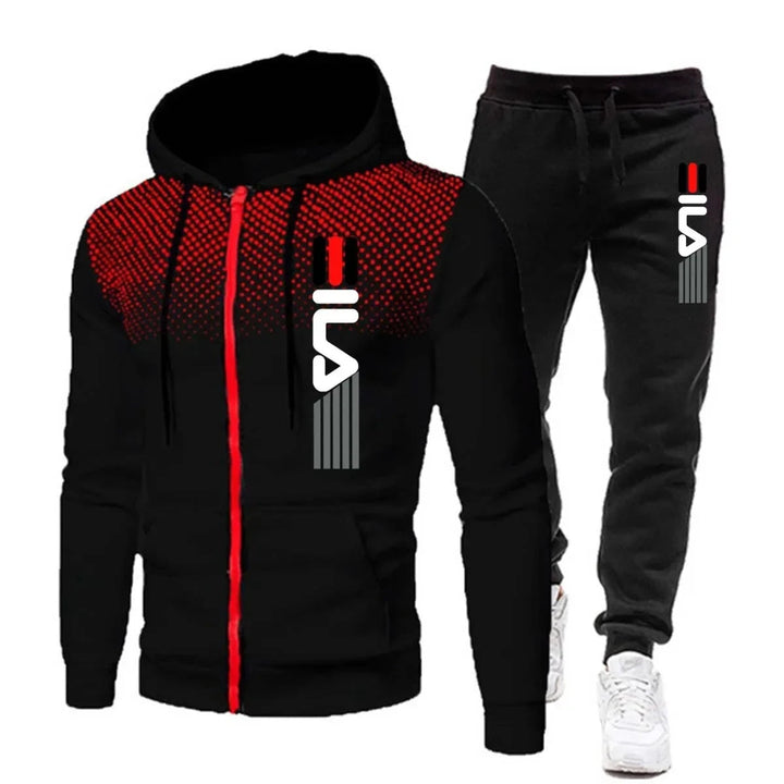 "Stylischer, atmungsaktiver Trainingsanzug mit ergonomischem Design in moderner Silhouette, ideal für Sport und Freizeit."