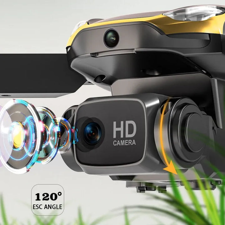 "Tesla 8K Professional Drone für Luftfotografie mit 4K-HD-Kamera, robuste Bauweise, 5000m Reichweite, Hindernissensoren."