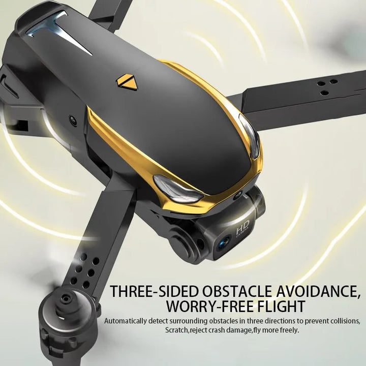 "Tesla 8K Professional Drone für Luftfotografie mit 4K-HD-Kamera, robuste Bauweise, 5000m Reichweite, Hindernissensoren."