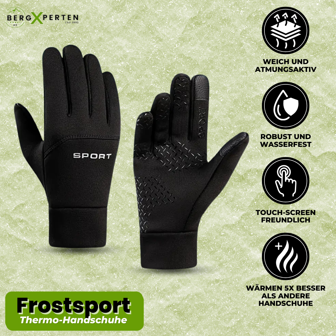 Thermohandschuhe in Schwarz mit Reflektoren, winddicht, wasserabweisend und touchscreen-fähig, für Outdoor-Abenteuer geeignet