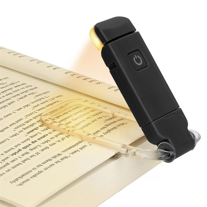 "Tragbare, flexible Leselampe mit Blaulichtfilter, dimmbarer LED-Beleuchtung und USB-Aufladung für augenschonendes Lesen."