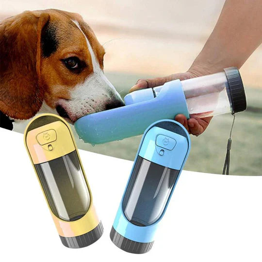 "Tragbarer Haustier-Trinkspender mit Einhand-Bedienung, auslaufsicher, kompakt, ideal für unterwegs, frisches Wasser"