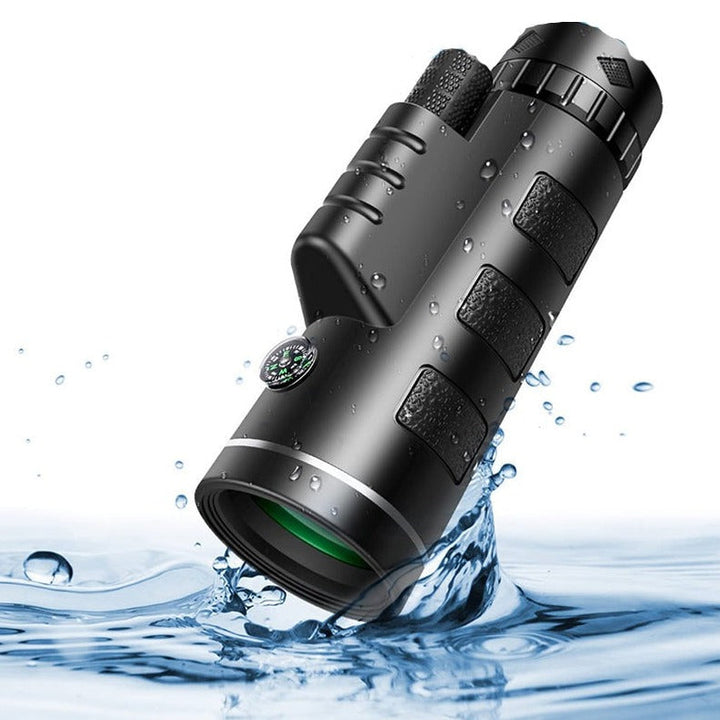 Tragbares 500X Pro Teleskop, schwarz, hoher Zoom, robustes Design für Astronomie, ideal für Sternbeobachtungen.