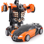 Aufprallverformung-orange Bugatti