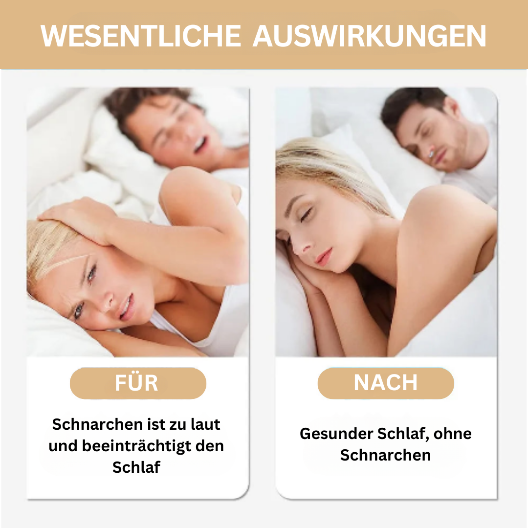 "Transparenter Anti-Schnarch-Nasenclip aus Silikon, schnarchreduzierend, öffnet Atemwege für bessere Luftzirkulation."