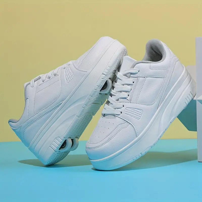 "Trendige Rollschuhe für Kinder mit versteckten Rollen, rosa-schwarzes Design, ideal für Outdoor-Abenteuer und Bewegung"