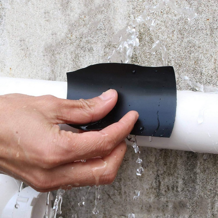 "Ultra starkes, wasserdichtes Reparaturband, schwarz-weiß, 10 cm breit, ideal zur Abdichtung und für Außenbereiche."