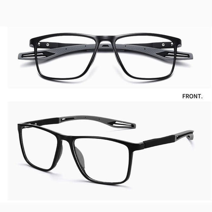 "Ultraleichte multifokale Lesebrille aus Polycarbonat für Damen & Herren, in Blau erhältlich, stilvoll und komfortabel."