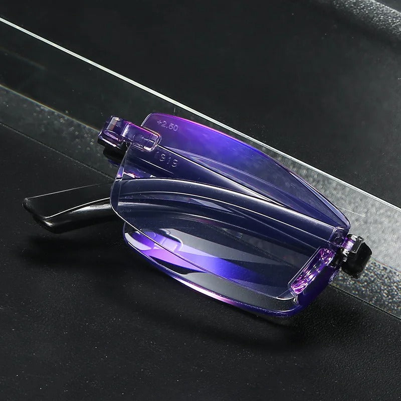 "Ultraleichte multifokale Lesebrille mit Blaulichtschutz und schmalem, schwarzen Rahmen aus TR90-Material, Unisex-Design."