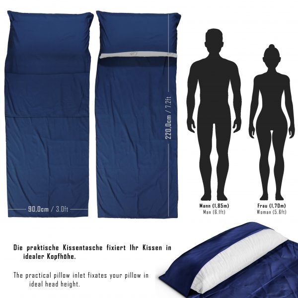 "Ultraleichter, kompakter Schlafsack für Camping, ideal für Frühling bis Herbst, platzsparend verpackbar, mikrofasern"