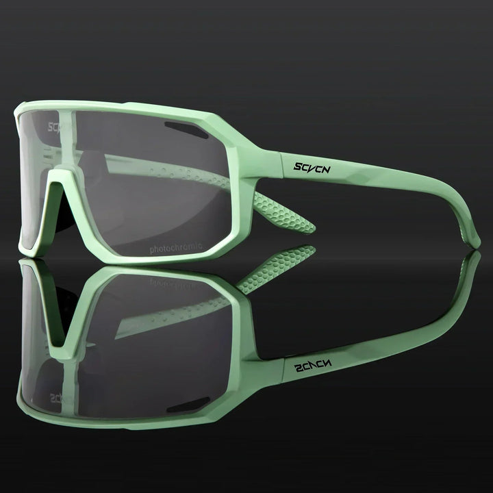 Unisex Radfahrer-Sonnenbrille mit UV400 Schutz, leicht und langlebig, ideal für Outdoor-Sport, modernen Look in Schwarz.