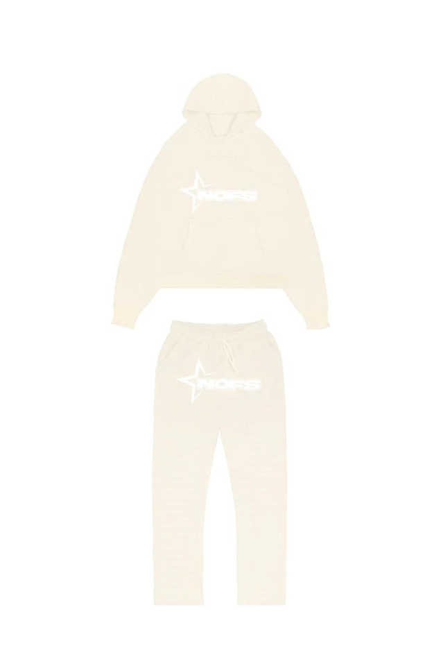 Unisex-Trainingsanzug mit Hoodie, aus Baumwollmischung, lässig, trendig, grau-blau, ideal für Komfort und Stil.